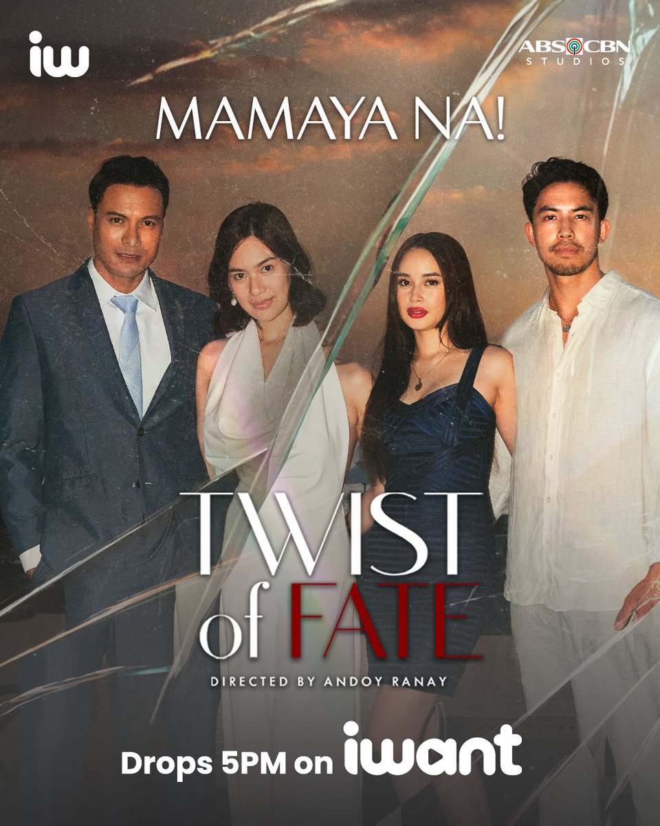 ofc_iwant's tweet photo. MAMAYA NA! ❤️‍🔥

Bagong-bago at nagbabaga! Tumutok sa bawat pagsubok na mangyayari sa buhay ng mga mag-asawang German at Rodriguez. 😱🍵

Starring Rafael Rosell, Tony Labrusca, Angelica Lao, and Yen Santos.  Directed by Andoy Ranay.

#TwistOfFate Drops at 5:00 PM only on iWant!

#TOFoniWant #microdrama