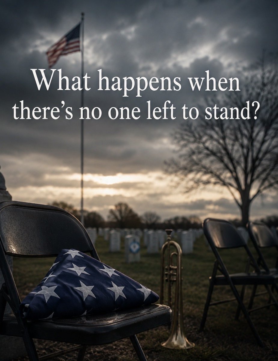 honorvets's tweet photo. One day, a veteran’s funeral could be missing something most Americans assume will always be there.

No rifle salute.
No sounding of Taps.
No folded flag presented by someone who understands the weight of that moment.

https://t.co/jl05HjU95d

#StandTallHonorAll https://t.co/H7DNnCyXY9