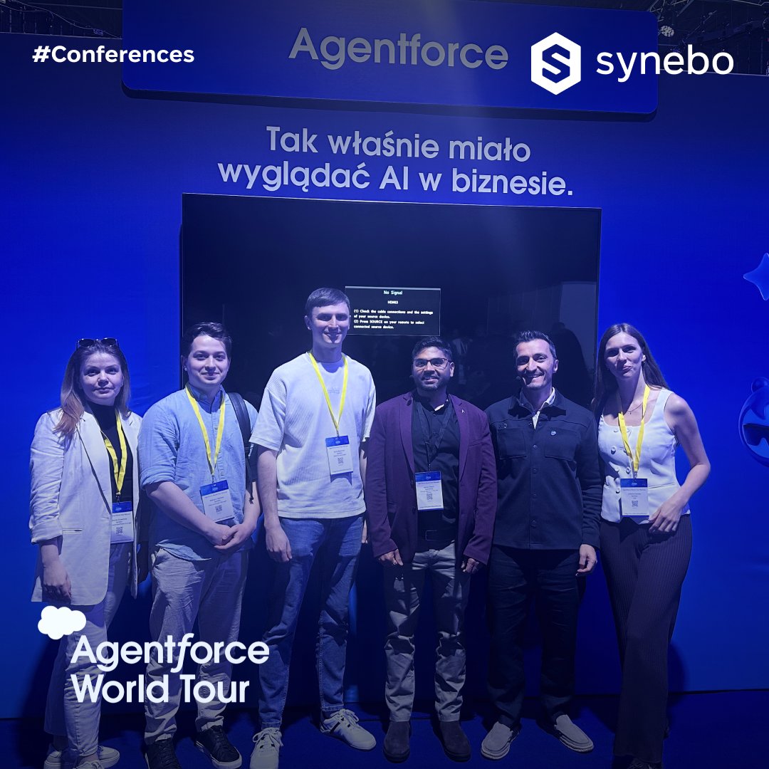 synebo's tweet photo. 🙌 Just back from Warsaw — #AgentforceWorldTour was a strong one!

Perfect strategic event focused on Salesforce’s move into the agentic era, #AI in daily work, and connected #CRM systems.

📸 Swipe for snapshots.

#Salesforce #Synebo https://t.co/2hBTYSHr2G