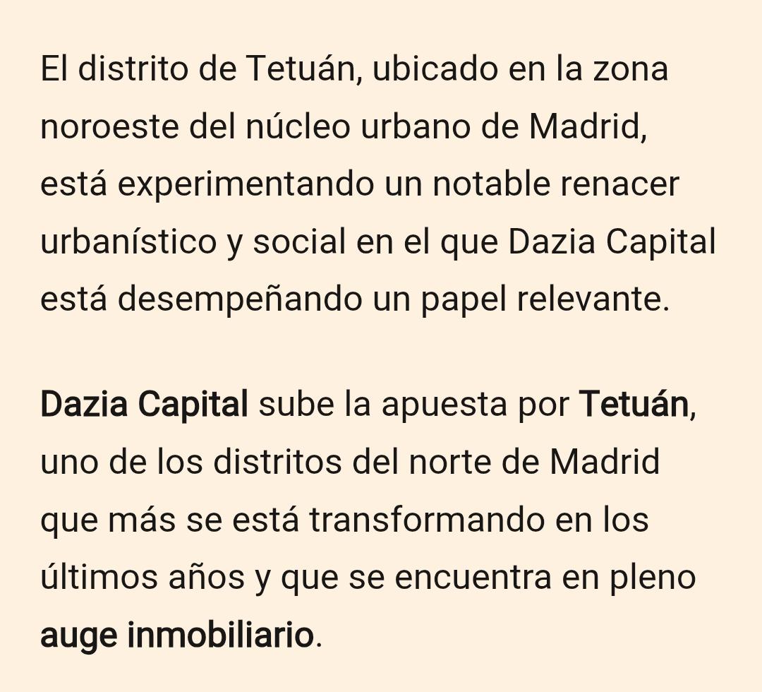 asocvec4Ctetuan's tweet photo. "Despertar inmobiliario" "Renacer urbanístico" "El cambio inmobiliario de Tetuán". "Pisos para directivos e influencers"... de 40 m2 por solo 439.000€. Si ya quieres dos dormitorios, pues 860.000. 🫪

Los buitres están desatados y ya han hecho presa en #Tetuán. Ni se tapan. https://t.co/7zEk5pcuXR