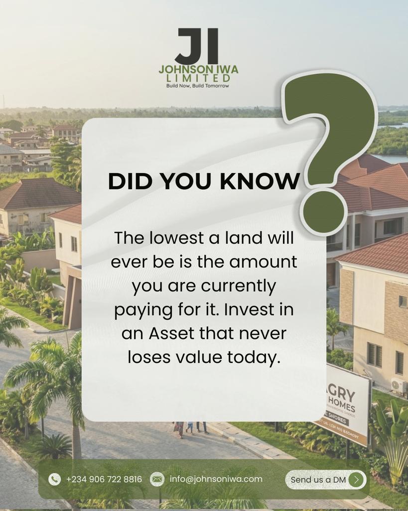 Johnson_Iwa's tweet photo. They say opportunity waits for no one… and the same goes for real estate. 🏡✨

Secure your future with an asset that keeps growing while you sleep. Don’t just admire properties, own one. 💼🌍

📞 +234 906 722 8816 || 📧 info@johnsoniwa.com

#viaplaydarts #realestate https://t.co/r7BUWHgSSm