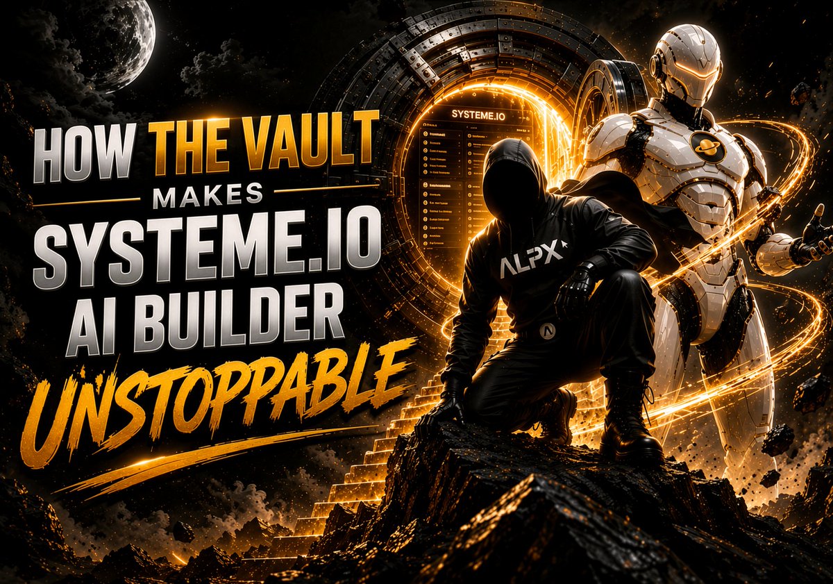 alpxweb's tweet photo. Systeme-io AI Builder 
What It Is and How the Vault Supercharges It

@systeme_io officially confirmed a native AI Builder is coming.. one that generates your pages in a single click. This is the biggest update to Systeme-io since launch, and it changes everything about how we build pages on the platform.

Here is what you need to know.

What the Systeme-io AI Builder Is

The Systeme-io AI Builder (Systeme-io AI Studio) is an upcoming native AI integration inside Systeme-io.

Based on how Systeme-io is built and how AI integrations typically work in page builders, it will likely work in one of two ways:

→ Fully integrated into the page builder, AI generates elements, sections, pages directly on the canvas.

→ Connected to an LLM, AI processes prompts and outputs code into the raw HTML block.

Either way, the raw HTML block for me remains the most powerful building element in Systeme-io. Full design freedom. No constraints from default elements. Just pure, custom code that does exactly what you want.

600+ Systeme-io Prompts Already AI-Powered

The Vault has 600+ AI code prompts built specifically for Systeme-io page building right now. Hero sections, pricing tables, navigation bars, countdown timers, testimonial grids, checkout flows, and more. 

These prompts plug directly into any AI integration Systemeio builds, including the upcoming Systeme-io AI Builder.

Every prompt is carefully directed and created by AI, guided by Systemize Space specifically for Systeme-io. Not generic prompts. Precision-engineered for the platform's exact structure, constraints, and output format.

The Knowledge Feeder: 5 Protocol PDFs That Feed AI

Beyond the 600+ pre-built prompts, the Vault includes the Knowledge Feeder: an upgraded Safe Protocols system with five deep knowledge protocol PDFs designed to feed AI models with everything it needs:

→ Coding Terminology
Te complete vocabulary AI needs for Systeme.io-compatible code.

→ Design Language System
Visual rules, spacing, color harmonies, typography hierarchies.

→ Web Performance System
Lightweight, fast-loading code generation

→ Conversion Copywriting
Persuasion architecture, headlines, CTAs that convert.

→ Protocol Command System
Master instructions tying everything together
Upload any of these protocols and you create your own AI code engine that generates unlimited, context aware prompts on demand. The 600+ prompts are your starting point. The Knowledge Feeder is your unlimited expansion.

AI Safe Protocols, Evolved

AI Safe Protocols don't disappear when the Systeme-io AI Builder launches, they evolve. They also transform external HTML into safe Systeme-io code and guide editing custom codes. 

The Knowledge Feeder represents this evolution: Safe Protocols upgraded into deep-knowledge AI feeding systems for every section type.

Custom Codes: Premium Starting Points

Battle tested, production ready Systeme-io code sections that go beyond what a standard AI Builder output produces. 

Premium starting points for almost every section type. See the design you like, place it on your page, transform it into your brand. Plus a request system, if you need a section that doesn't exist yet, it gets built.

The Vault Makes the Systeme-io AI Builder Unstoppable

The Systeme-io AI Builder is the engine. The Vault is the premium fuel. Without expert prompts, the AI Builder produces generic output. With the Vault, it produces strategic, conversion optimized, platform specific epic page experiences.

The Vault Is Already Live
Already growing. Built by one person using AI to push Systeme-io beyond its default limits. 

The AI Builder is coming. More people will flood into this space when it does. The ones already inside the Vault will be the experts from day one.

Why wait? Right now, every AI chat model is your unlimited canvas. No tokens. No subscription to a separate AI tool. 

Unlimited premium html output for Systeme-io. You learn the roots of how AI and Systeme-io work together, and when the AI Builder launches, you are not catching up. You are leading.

The Vault is open. The AI Builder is coming. The only question is: are you inside when it arrives?

Systemize your web. Own your space. 🪐