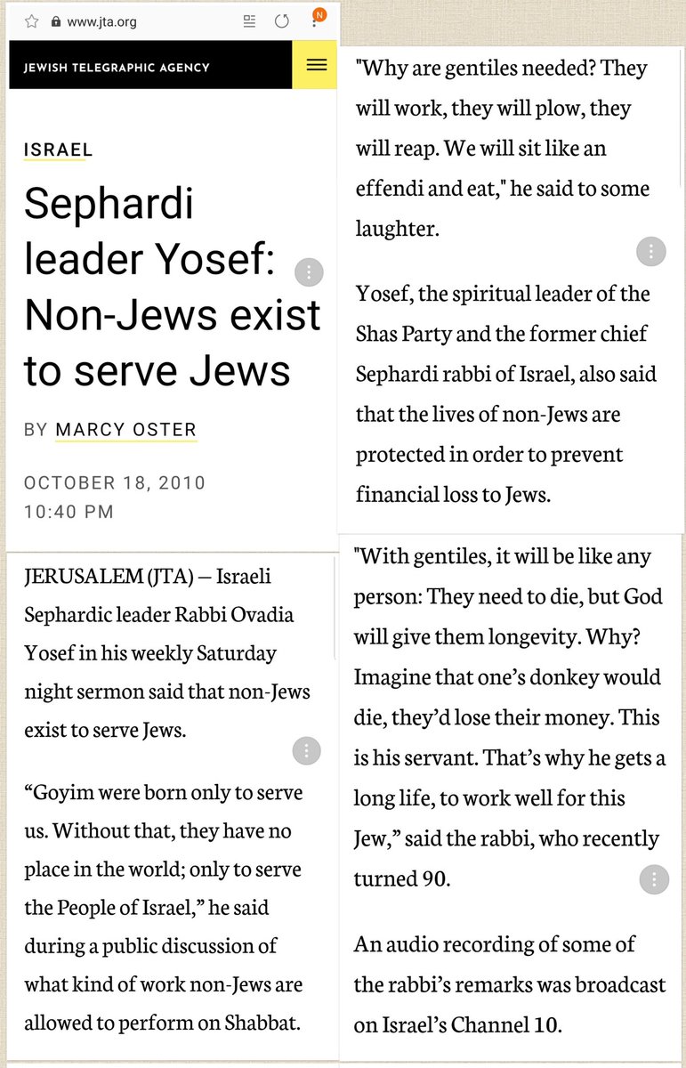 1Pakistan's tweet photo. @TheCradleMedia Their creed calls for treating non-Jews as animals. Either the animals serve the Jews or they need to die. Their chief rabbi preached it. The Israelis follow his teachings. https://t.co/9WjFrxSACL