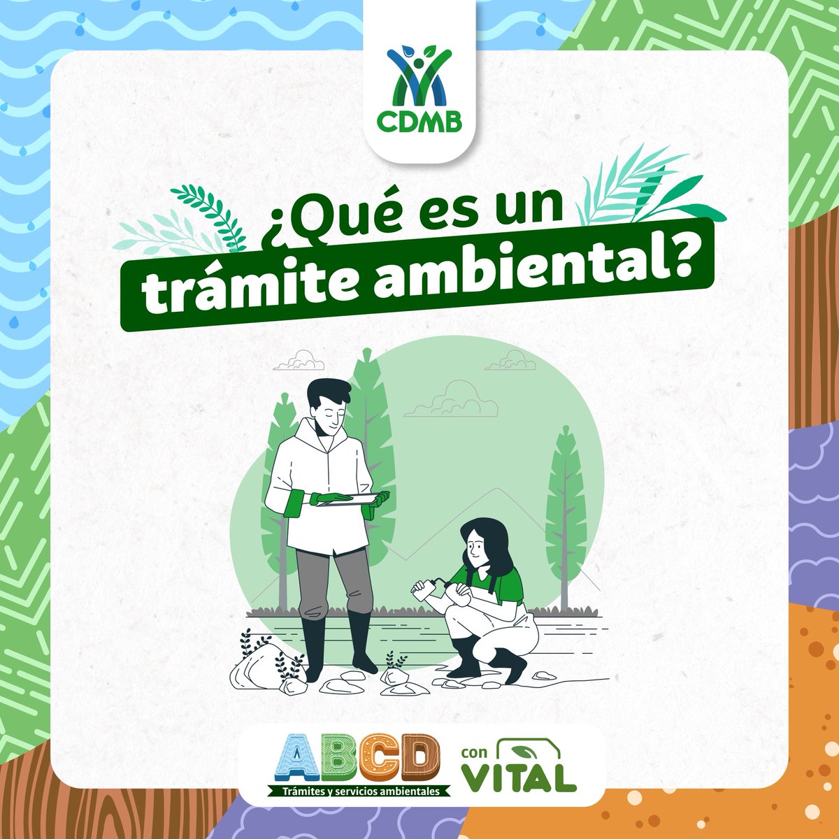 CARCDMB's tweet photo. 🌎♻️ Un trámite ambiental es clave para garantizar el uso responsable de los recursos naturales y el desarrollo sostenible de los proyectos.
Realiza tu trámite en #VITAL a través de https://t.co/w2agsRGerr y aporta al cuidado de nuestro territorio.
#CDMB #TrámitesAmbientales https://t.co/oX6l9DbCXk