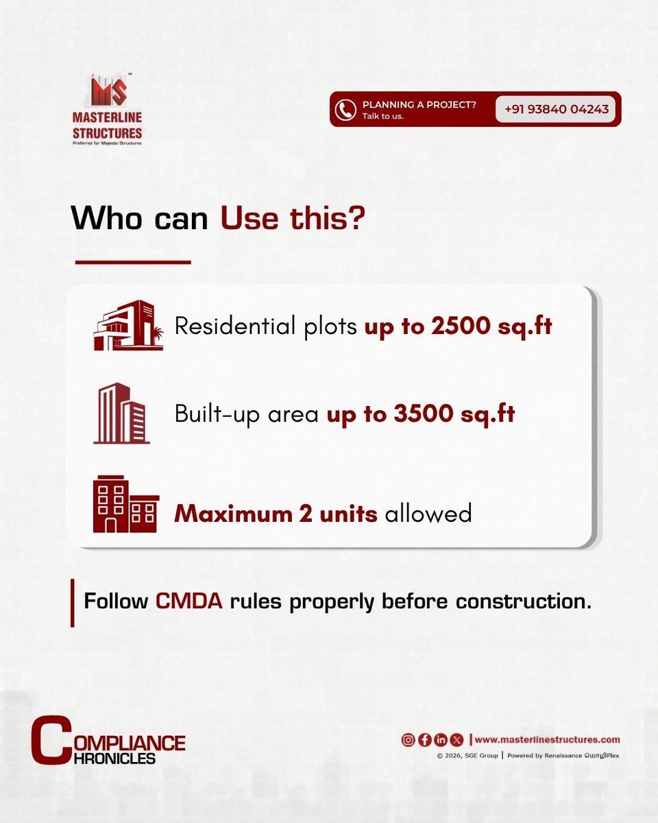 MasterlineSt's tweet photo. New rules. New reality
#CMDA #ProjectPlanning
#MasterlineStructures
CMDA update ||compliance rules || urban development || building approval || Construction company Chennai || Renovation || Interior || Civil Engineering
To know more https://t.co/HEkIDVP4yx https://t.co/7SZOr8iOQK
