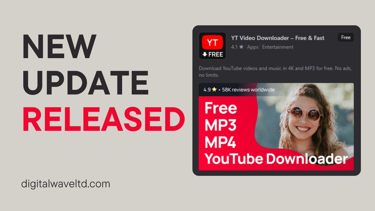 DWfreeapps's tweet photo. DW Free Video Downloader update is finally out!
What’s new:
✅ 100023 download error fixed
⚡ Improved download speed
🛠 Minor fixes and improvements
Install the latest update to enjoy smoother downloads without errors.
Your feedback means a lot to us 😉
#yt #FreeDownloader https://t.co/ambHFFD3Sa