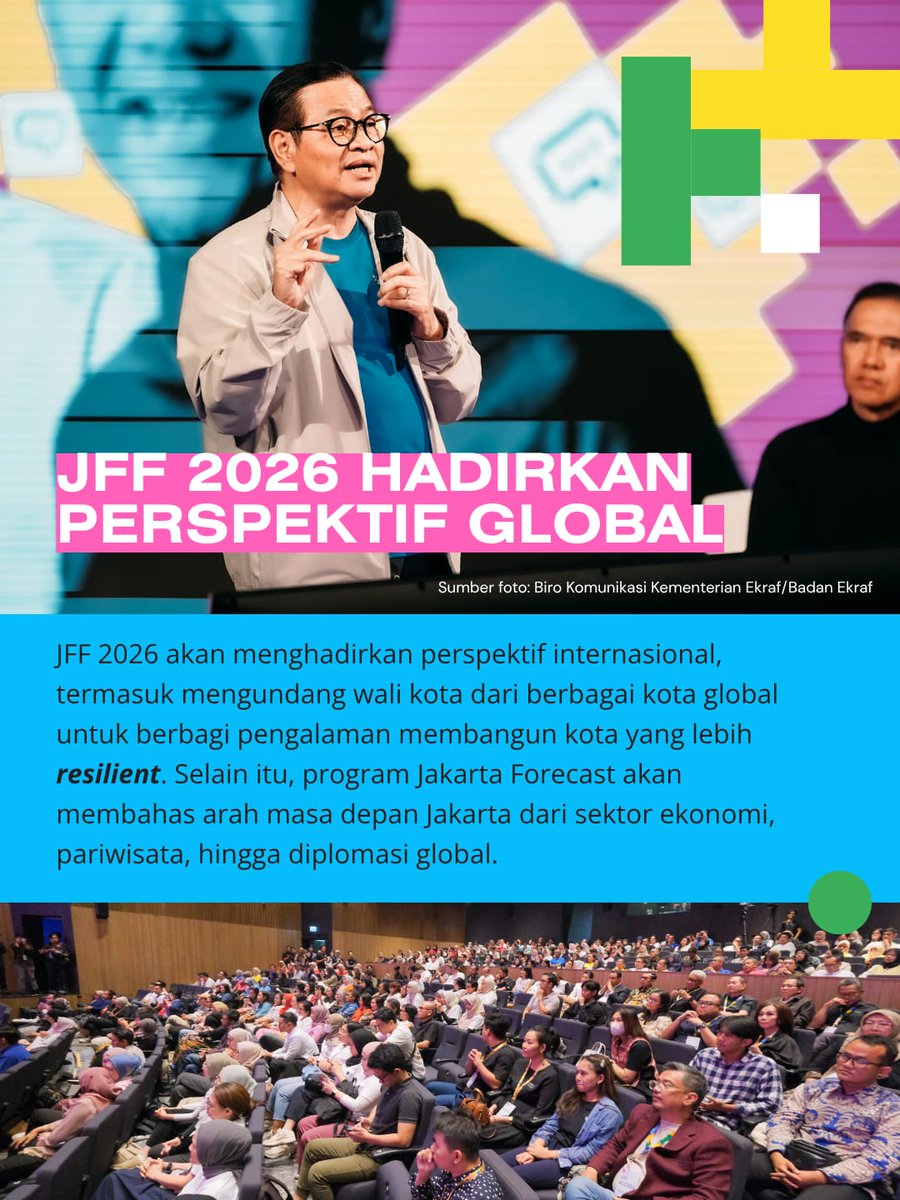 ekraf_ri's tweet photo. Yuk, datang dan jadi bagian dari diskusi seru tentang masa depan Jakarta! ππ
#WeekendCreate #JakartaFutureFestival #NewEngineofGrowth #EkonomiKreatif #Ekraf https://t.co/Iat5Ox47Hm
