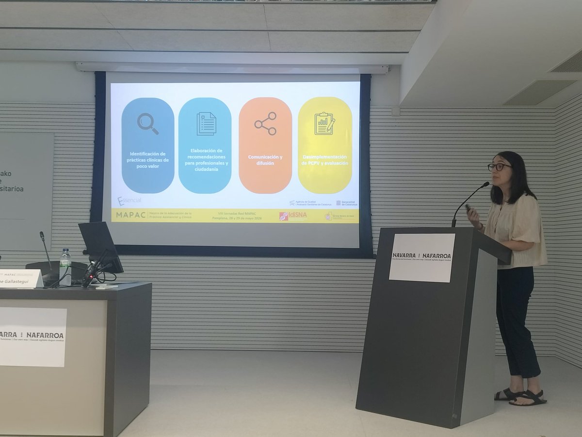 AQuAScat's tweet photo. 📷 El projecte Essencial, present avui a les Jornades de la xarxa MAPAC, a Pamplona.

Edurne Gallastegui i Garazi Carrillo hi han presentat el treball de l'#AQuAS per l'ús adequat de les transfusions i la desimplementació de pràctiques de poc valor.

#EssencialSalut #MAPAC2026 https://t.co/7DnciuQsWQ