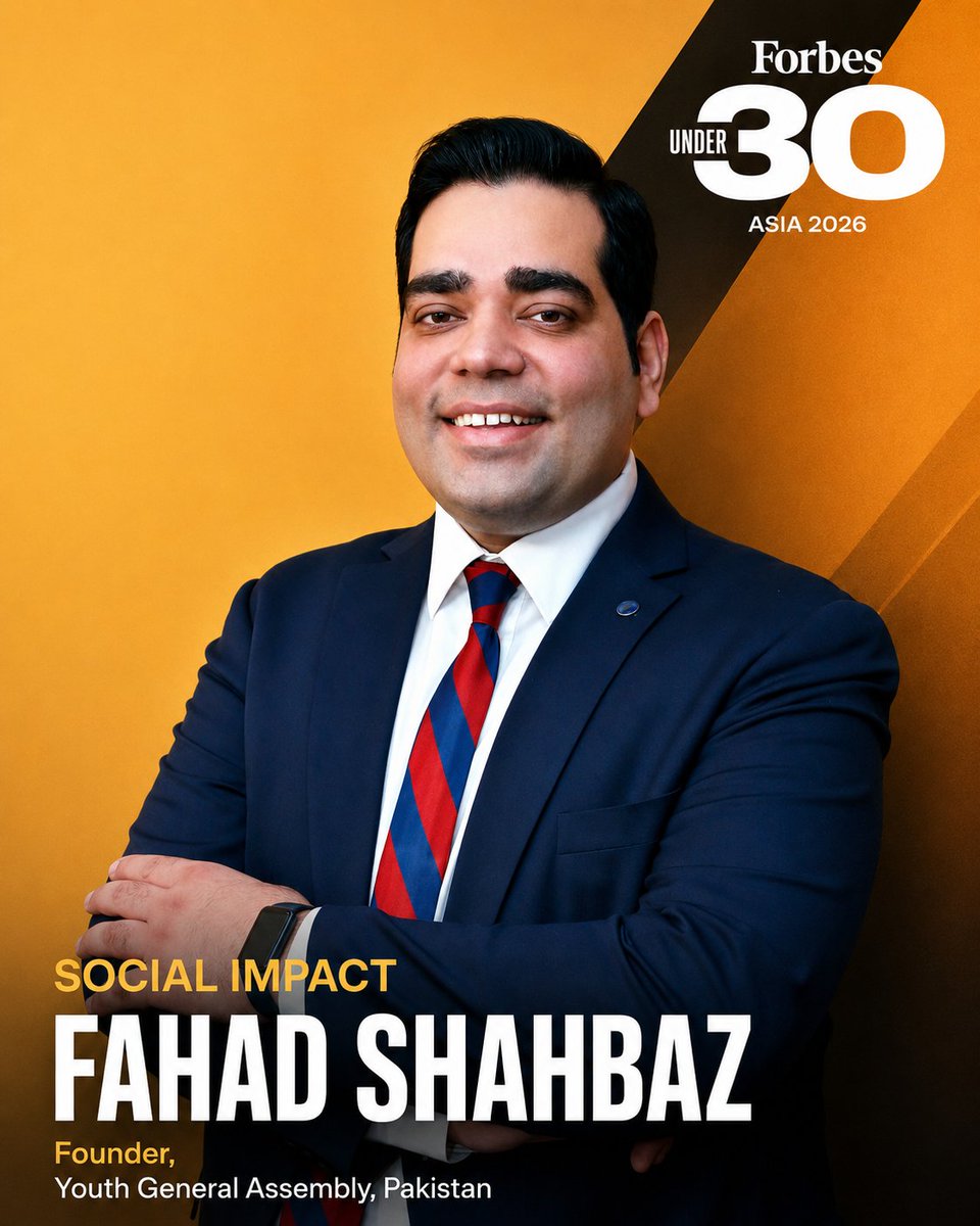 ItsFSW's tweet photo. الحمدللہ! میرے چھوٹے بھائی فہد شہباز، کو Forbes Under 30 کی Social Impact کیٹیگری میں شامل کیا گیا ہے- 2023 میں انگلینڈ  کے معروف اعزاز ڈیانا ایوارڈ سے نوازا گیا فہد  2026 میں فاربز سوشل امپیکٹ کیٹیگری میں جگہ بنانے والا واحد پاکستانی نوجوان ہے یہ قابل فخر بات ہے  اسے بیک وقت دونوں اعزاز حاصل ہیں 
یہ صرف ہمارے خاندان کے لیے ہی نہیں بلکہ پورے پاکستان کے لیے قابل فخر لمحہ ہے 
#FahadOnForbes 
@ForbesUnder30 @iamfahadshahbaz