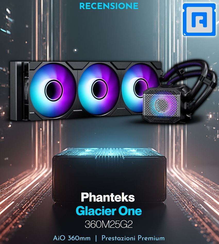 assemblopc's tweet photo. Nuova recensione sul blog! Mettiamo sotto i ferri l'AiO #Phanteks Glacier One 360M25G2: ottime performance termiche su Zen4 e ventola VRM integrata, ma occhio alla rumorosità ad alti regimi. 🛠️💻
Un potenziale best-buy? 👇
https://t.co/mSlG2g5XvY 
#pcbuild #review #hardware https://t.co/VBLIZpNi3a