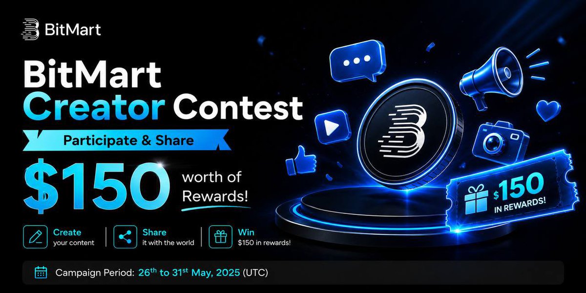 BitMart_SA's tweet photo. 🎤 Crypto Twitter, it’s your time to cook 👀
We’re looking for the BEST original X posts featuring BitMart & Share $150 in Rewards! 🚀

Share your best trades, funniest memes, crypto stories or unforgettable trading moments featuring BitMart! 

📲 How to participate:
 🔹 Follow @BitMart_SA & @BitMartCard
 🔹 Repost this post
 🔹 Create an original X post featuring “BitMart.”
 🔹 Submit your entry here: https://t.co/Glvl79Q5nC

5 Most Interesting posts will share $150 worth of Rewards in BitMart Futures Vouchers!
