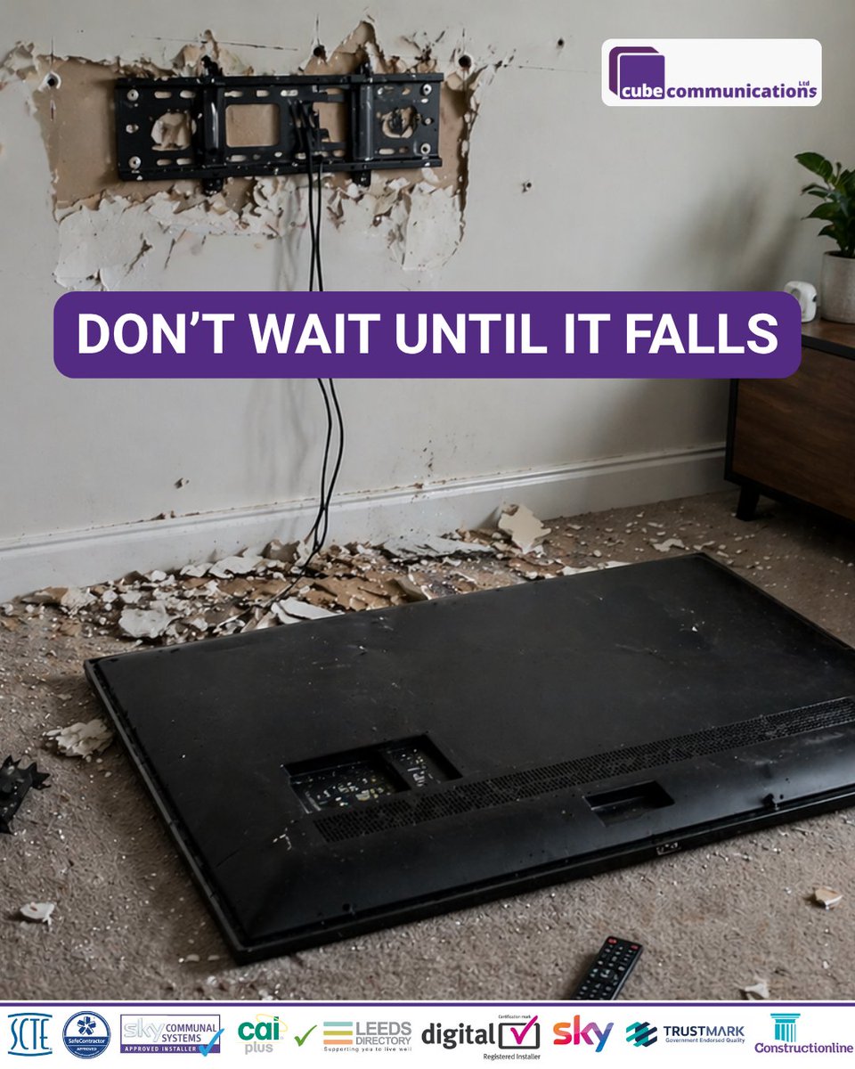 Cube_Comms's tweet photo. New TV still in the box?

Let’s get it up safely, and properly.

Book your slot: https://t.co/HeE7t4yvDI https://t.co/9NwjeCSOgg