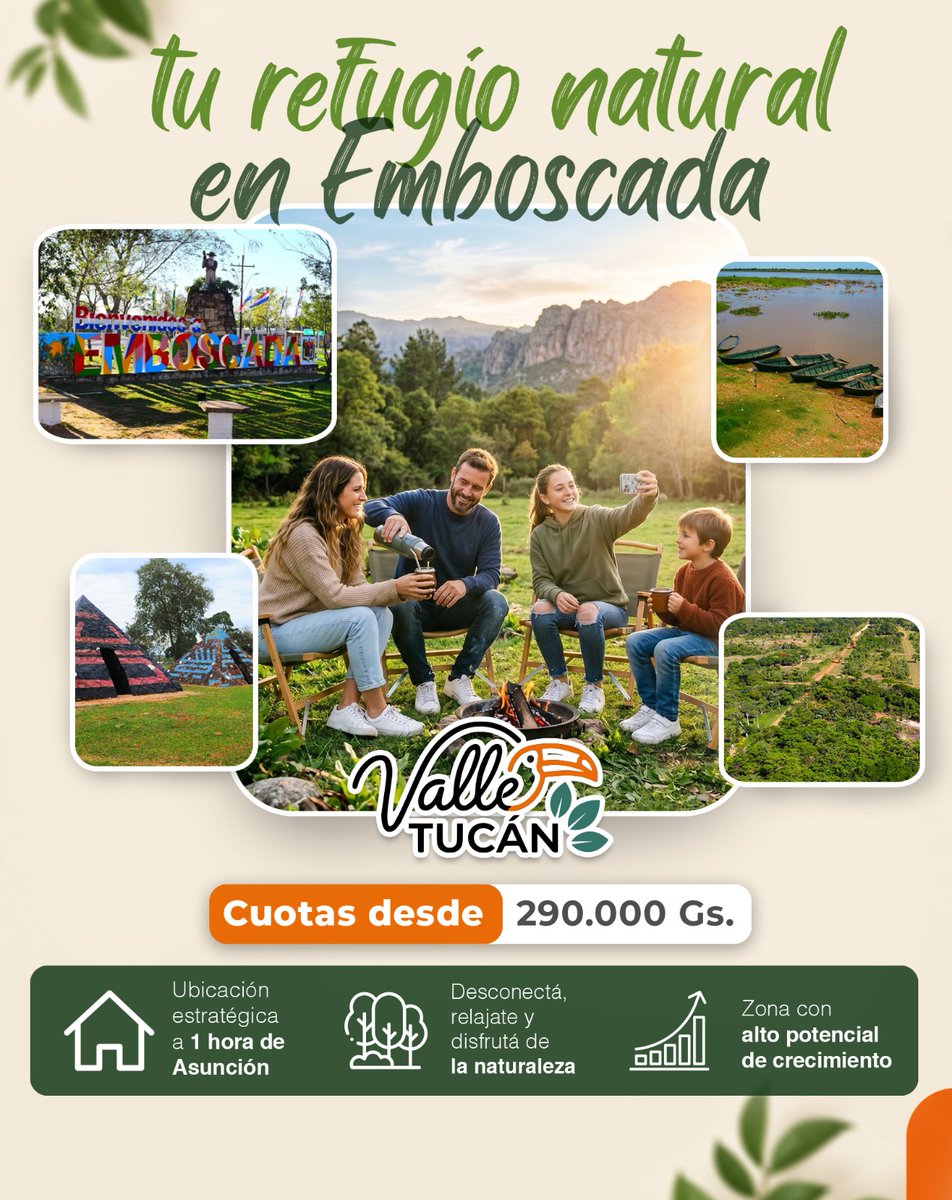 Idesa_py's tweet photo. Tu lugar para desconectar y proyectar mañana ✨

Hoy relanzamos Valle Tucán III — 3 manzanas habilitadas y nuevos precios en todas las etapas.
¡Ideal para tu descanso o inversión! 

Reservá al 0972 413 100 📲 https://t.co/xNBnhA0RN3