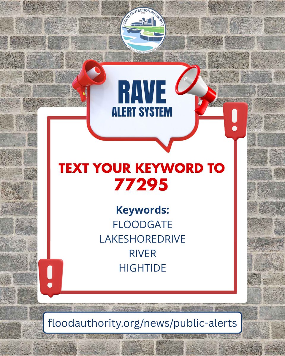 SLFPAE's tweet photo. Summer is heating up, and Hurricane Season is approaching. Have you opted into our RAVE Alerts System yet?

Receive alerts on what matters most to you this season. 
🌀 FLOODGATE
🌀 LAKSHOREDRIVE
🌀 RIVER
🌀 HIGHTIDE
Text your keyword to 77295. https://t.co/ndlRaAVLye