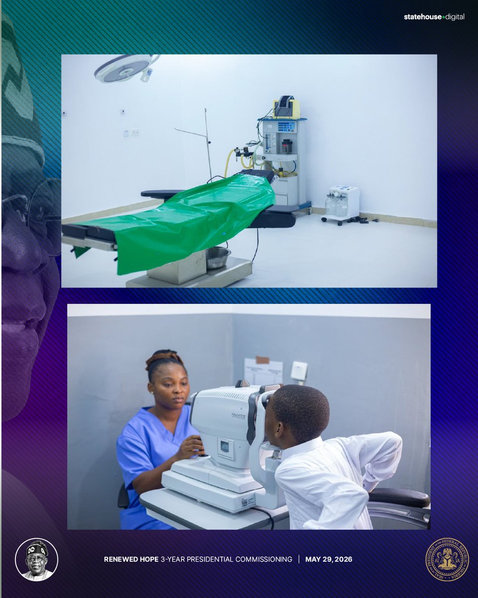 NGRPresident's tweet photo. Presidential Commissioning of Federal Medical Centre, Abuja (Bola Tinubu Complex)

#RenewedHope #TinubuAt3 https://t.co/tAGbaYgd9M