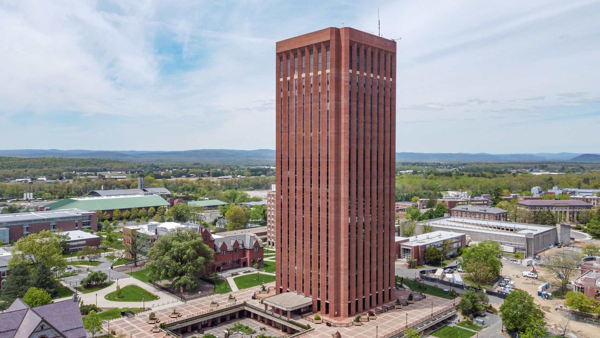 brian_callaci's tweet photo. Meanwhile, just down I-90: the W.E.B. Du Bois Library at the University of Massachusetts Amherst. The tallest academic library in the world. Unlike what they do at Harvard or MIT, it is named for a scholar, not a donor. https://t.co/H8ATqmMIrL