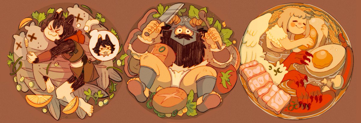 ren_nolasco's tweet photo. pick a dish 🍽️ #dungeonmeshi https://t.co/U53IX7maiu