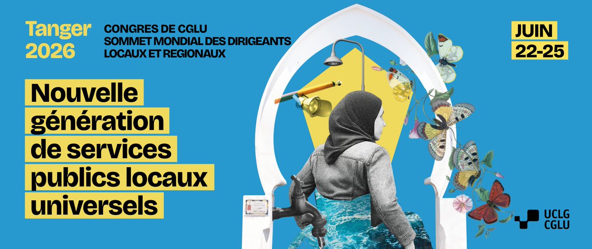uclg_org's tweet photo. 💡Au Congrès de CGLU à Tanger, les #GLRs discuteront d’une nouvelle génération de services publics locaux universels pour répondre aux inégalités, aux défis démocratiques &amp; à un multilatéralisme renouvelé centré sur les territoires.

📆 22-25 juin

#UCLGMeets #UCLGCongress https://t.co/ZTI2Mouyjq