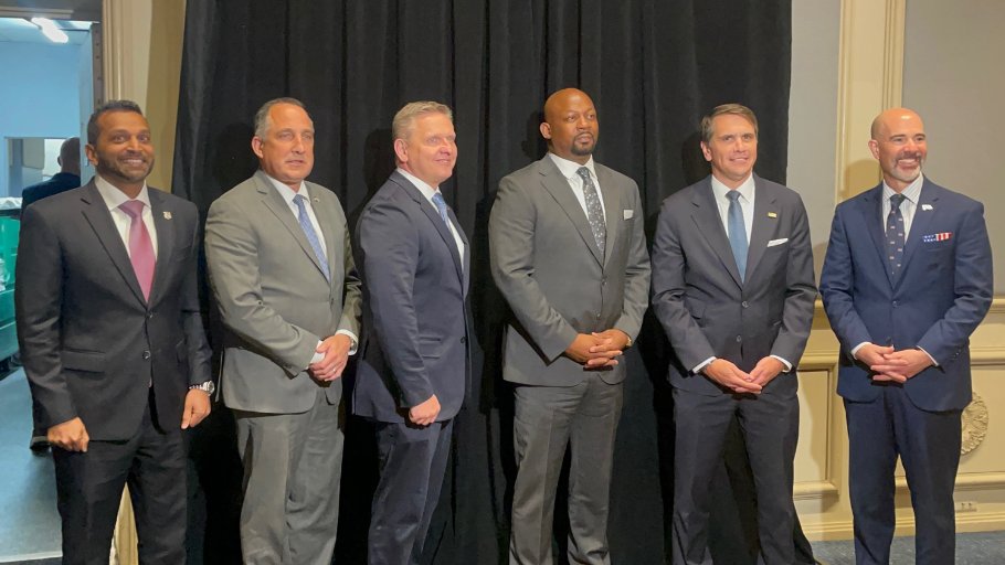 DEAHQ's tweet photo. #DEA Administrator Cole at the 2026 #PLECET Conf. discussing law enforcement engagement w/our communities—listening, collaborating &amp; building strong relationships to create strategic partnerships that reduce crime, foster lasting trust &amp; create safer neighborhoods @TheJusticeDept https://t.co/8r8lmhN8zg
