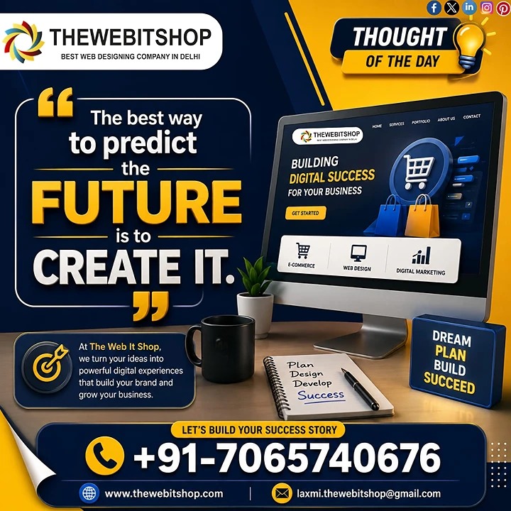 TheWebITShop's tweet photo. 💡 Thought of the Day 🚀

"The best way to predict the future is to create it."

At The Web IT Shop, we help businesses transform ideas into powerful digital experiences 

📞 +91-7065740676
🌐 https://t.co/cEOAdnNBV2
📧 laxmi.thewebitshop@gmail.com

#TheWebITShop #ThoughtOfTheDay https://t.co/2zoMeCg90U