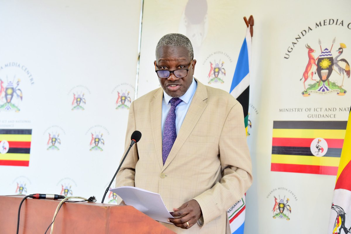 min_waterUg's tweet photo. #MWEworks: The @min_waterUg Permanent Secretary; Dr. @okidi64 has briefed the Press @UgandaMediaCent about the seasonal climate forecast for June to August 2026 over Uganda.

Follow the thread for details: https://t.co/FXBbVcoyIL