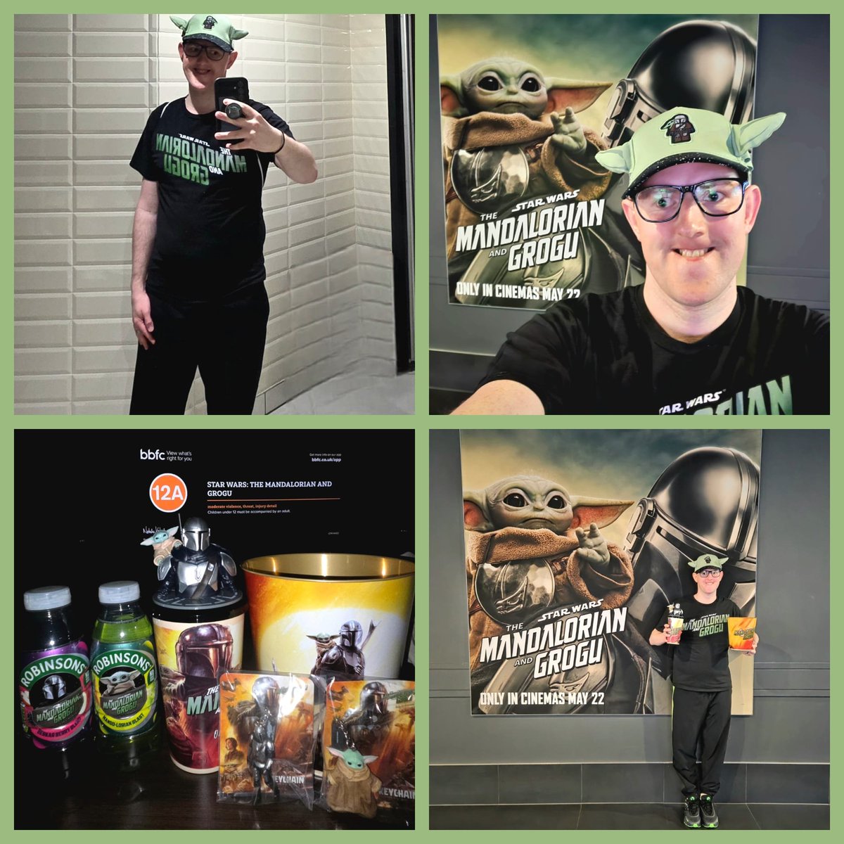 CraigTCFC3's tweet photo. My Star Wars The Mandalorian And Grogu Movie Collage @ODEONCinemas On Friday 22nd May 2026⚫️🟢🎬#CRAIG3 #Nickname #GalaxyS25 #OdeonCinemas #TheMandalorianAndGrogu https://t.co/Kjb4NmHLQy