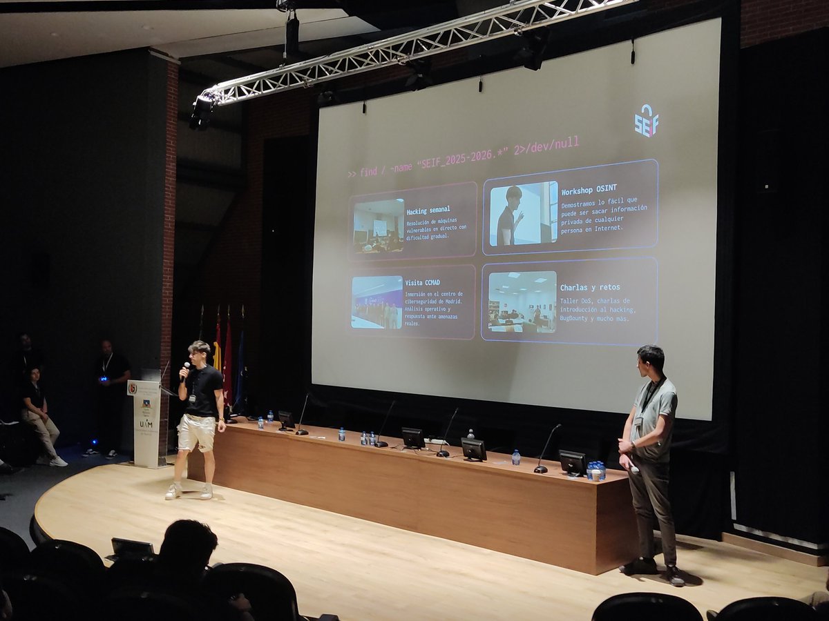 c1b3rtr4cks's tweet photo. Los compañeros de @uamseif nos cuentan todos los proyectos que han llevado a cabo en este año. https://t.co/usvpx9rz8q