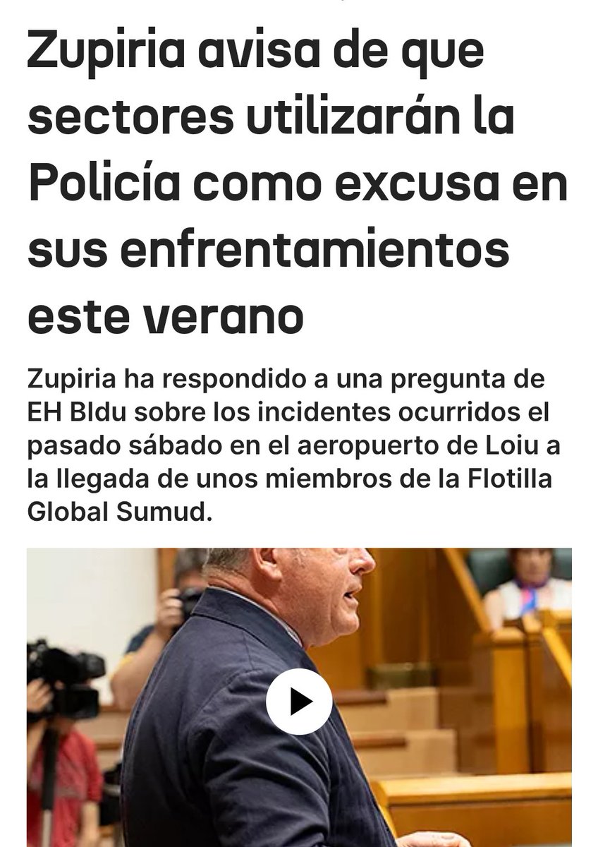 PisanoKarla's tweet photo. Lo que parece es que Zupiria está utilizando a los jóvenes organizados como excusa para tapar sus vergüenzas por el escándalo de la flotilla y todas las actuaciones impunes de la Ertzaintza que han sido y vendrán este verano. 

Hay que estar muy desesperado para usar una canción https://t.co/w9jDXn2TtI