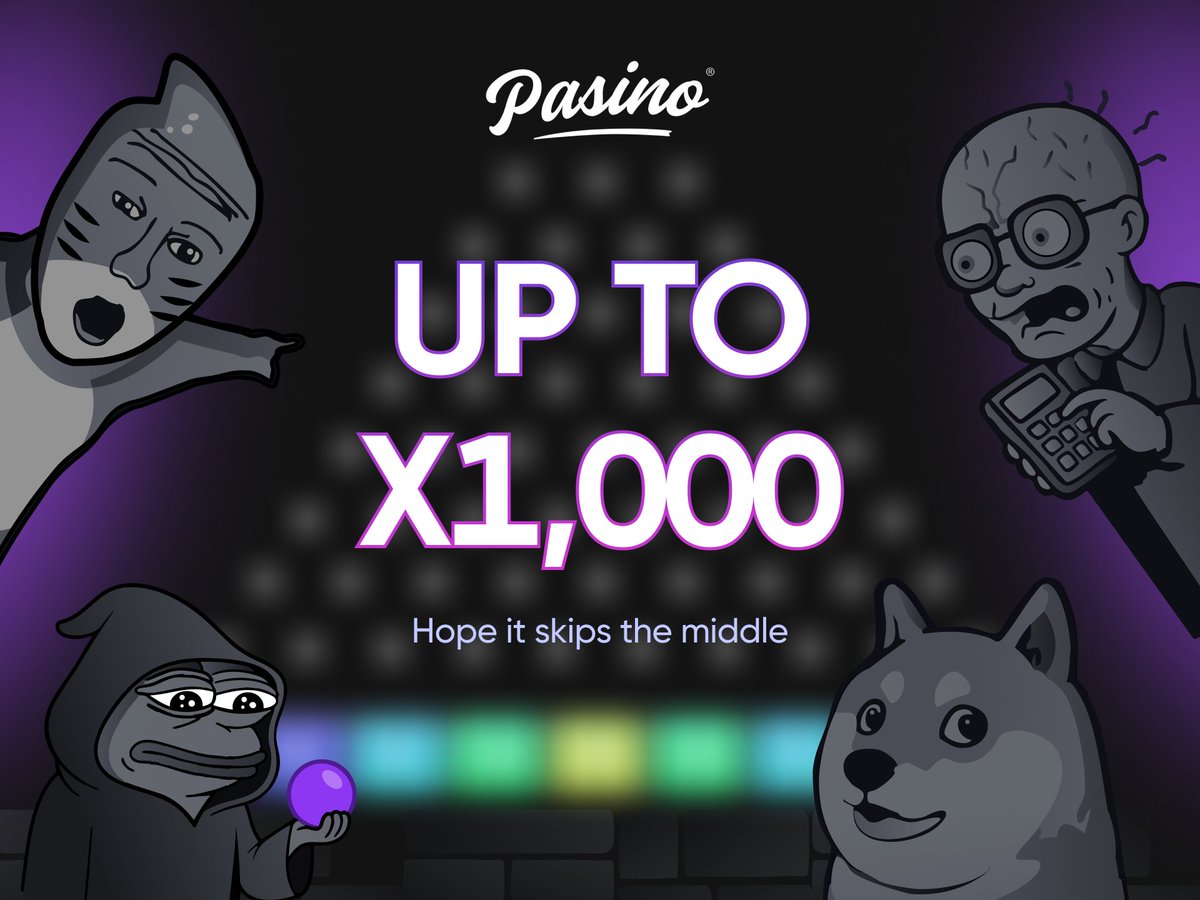 PasinoCom's tweet photo. Drop the ball 🟡

Watch it bounce. 
Hope it doesn't land in the middle. 

Plinko = 4 risk modes. 
Lightning pegs. Up to x1,000.

 Built-in strategies: Martingale, Paroli, D'Alembert. 

Simple game. 
Dangerous potential. 
On Pasino. Right now → https://t.co/G44AcMz225 https://t.co/BsaTz1BC7d