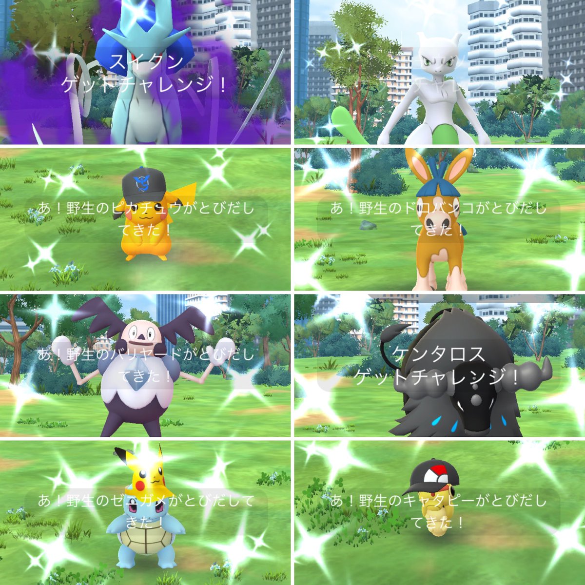 sozaneli's tweet photo. GOフェス東京一日目。
初日から色違い背景のミュウツーとパルデアケンタロス両方ゲットできて出だし好調！
昨日までも合わせるとアンノーンQは3体！未入手の文字と交換できるだろうか…？
ドロバンコもだいぶ出て早速同種キラ交換。🤝
コス系もあらかた出たか？
明日以降はロトムを狙っていきたい。 https://t.co/BKrh2JGJIm