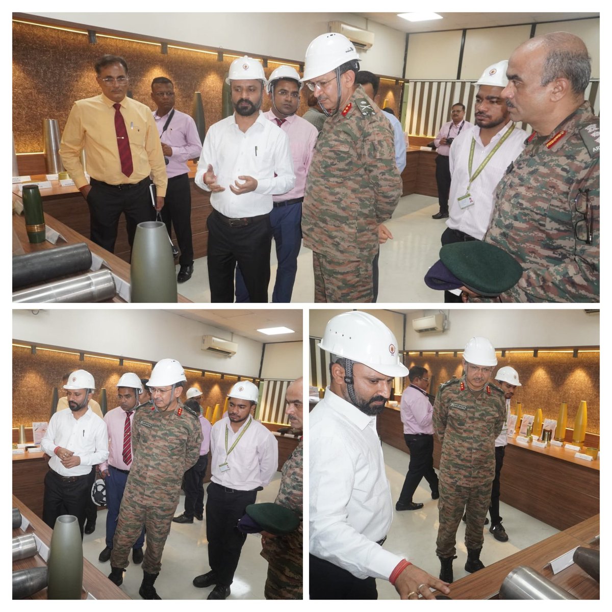 GmOfaj's tweet photo. Today Maj Gen K J Sarvaiya Controller CQA(Amn) Pune visited OFAJ manufacturing facilities &amp; appreciated the changes in the field of Ind. &amp; QA 4.0. He also interacted with OFAJ Officers on various matters.@YantraIndiaLtd https://t.co/rsO7NOm1JY