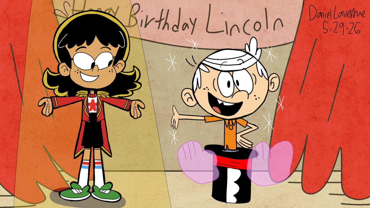 DanielLave25280's tweet photo. Stella is performing a magic trick with the birthday boy himself, Lincoln Loud (I know the anniversary of Present danger is tomorrow but I already have a birthday drawing planned for that day, LOL)

#TheLoudHouse #Nickelodeon #TLH #CartoonFanart #TheLoudHousefanart #Nicktoons https://t.co/XC0T2a8UIw