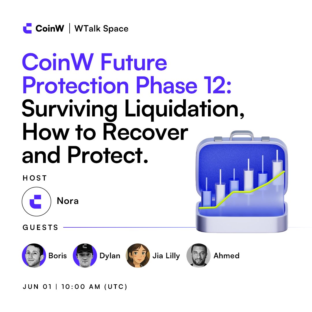 CoinWOfficial's tweet photo. 🎙️ CoinW Future Protection Phase 12: Surviving Liquidation, How to Recover and Protect?

🥳 Nora hosting @CoinW_Boris, @Dylanmaynard123, @Jia_Lilly01 and @Aboel3bakra!

⚡ From risk management to recovery strategies, join us as we break down how traders can stay protected, bounce back stronger, and navigate volatile markets smarter.

🍿 Get ready: https://t.co/yskQIdrMMV