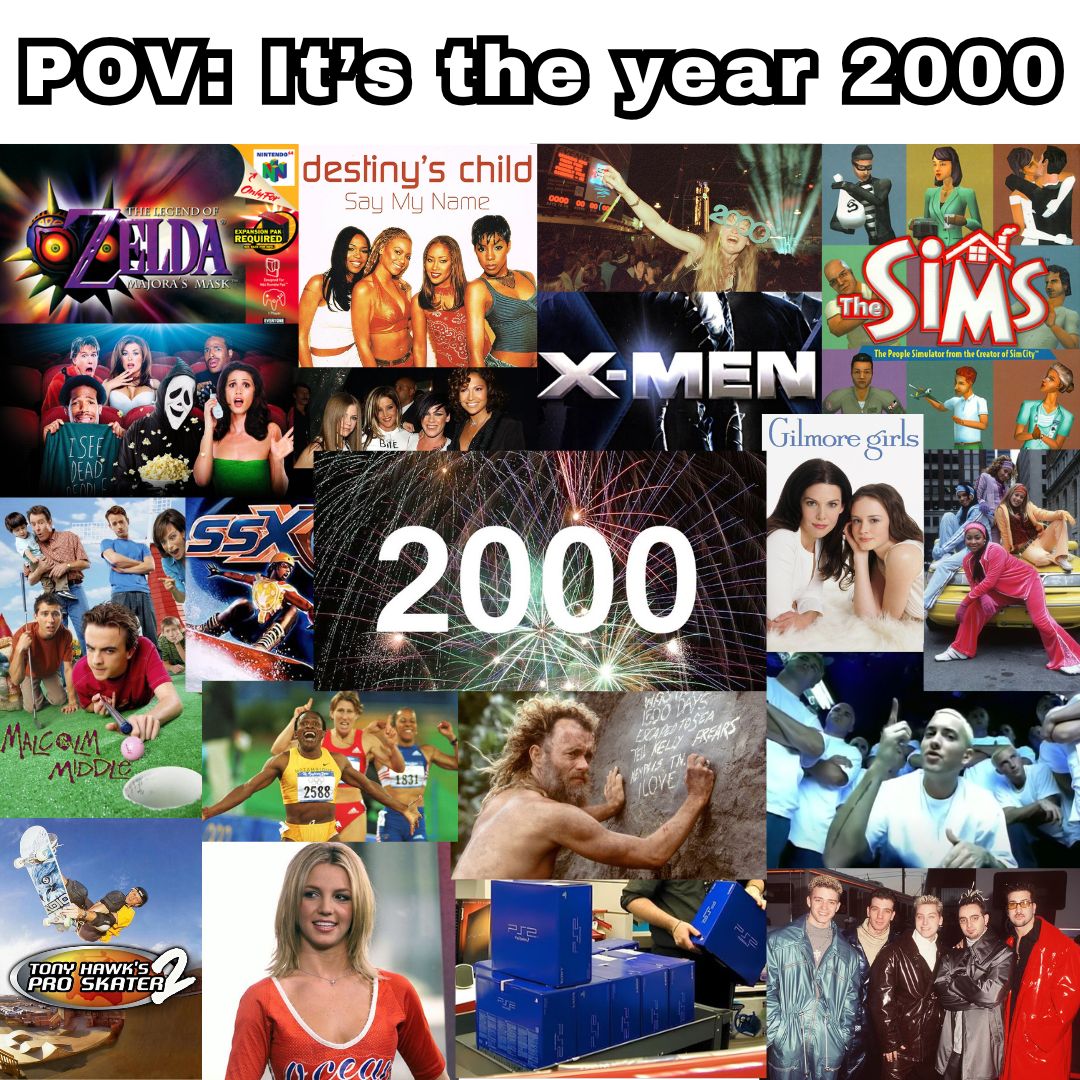 DKOldies's tweet photo. What do you miss the most from the year 2000?
.
.
#years2000 #nostalgia #y2k #retrogaming #memories #2000 #dkoldies #celebrities #popculture #pov #music #movies https://t.co/c0nNAluWov