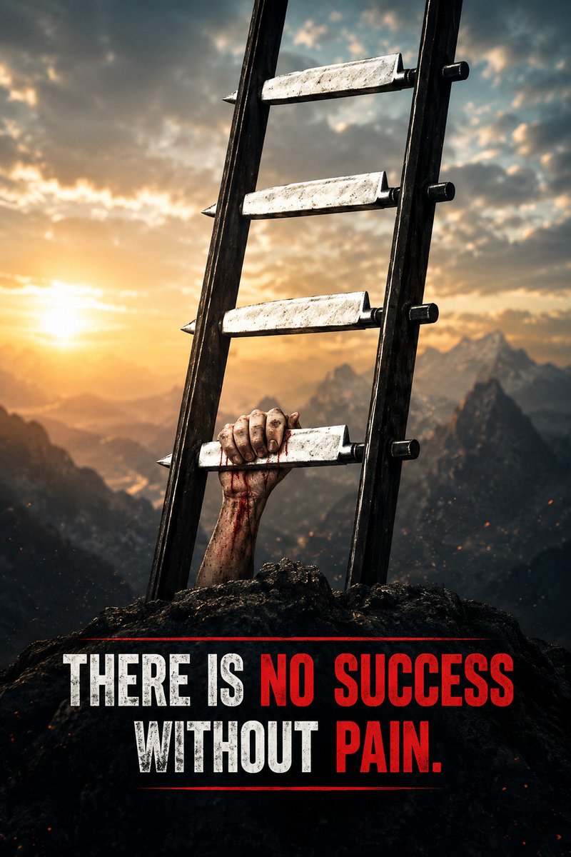 chartwalaSaurav's tweet photo. Success kabhi comfort zone me nahi milta.
Har level par struggle hai, har achievement ke peeche sacrifice hai, aur har victory ke peeche countless failures chhupe hote hain.
Jo dard ko accept kar leta hai, wahi growth ko achieve karta hai.
#SuccessMindset #GrowthMindset https://t.co/ObsJjMTkKi
