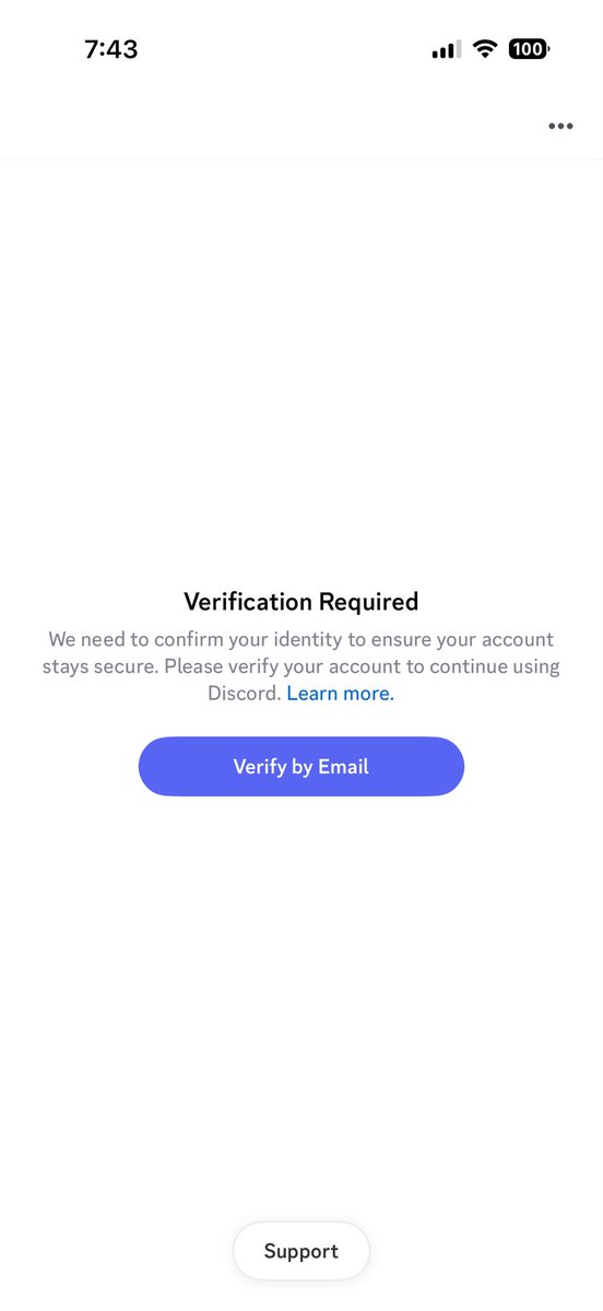 killachaser's tweet photo. @discord I keep getting stuck in email verification loop.  I need help, try to go to support but keep getting stuck. https://t.co/OG3hwzF2tU