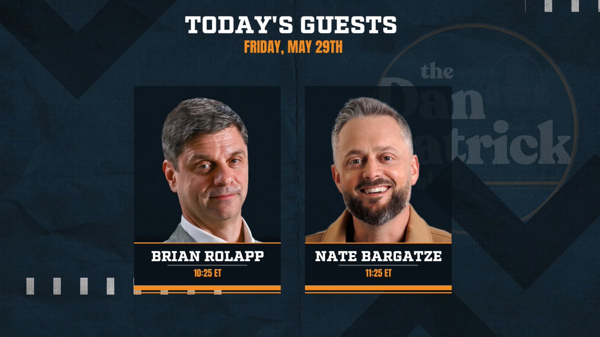 dpshow's tweet photo. Happy #MeatFriday, we are live! On today's show:
10:25 - Brian Rolapp (@brianrolapp)
11:25 - Nate Bargatze (@natebargatze)
โ๏ธ: 877-3DP-SHOW
๐ง: DP@DanPatrick.com
๐บ: https://t.co/99NwrDbWoZ
๐ป: https://t.co/uXGWgU7p4R https://t.co/jWTdpgqsXb