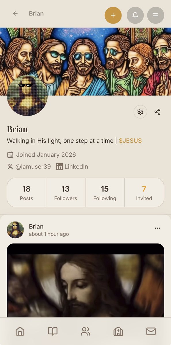 Iamuser39's tweet photo. What if social media brought you closer to God instead of distracting you from Him?

📖 Bible
🙏 Prayer
💬 Bible Chat
🤝 Christian Community

Welcome to @CryptoChurchApp ✝️ 

Download: https://t.co/P6fIR5NKvK

#Jesus #pray #FaithTech https://t.co/lXqbSnP1xc