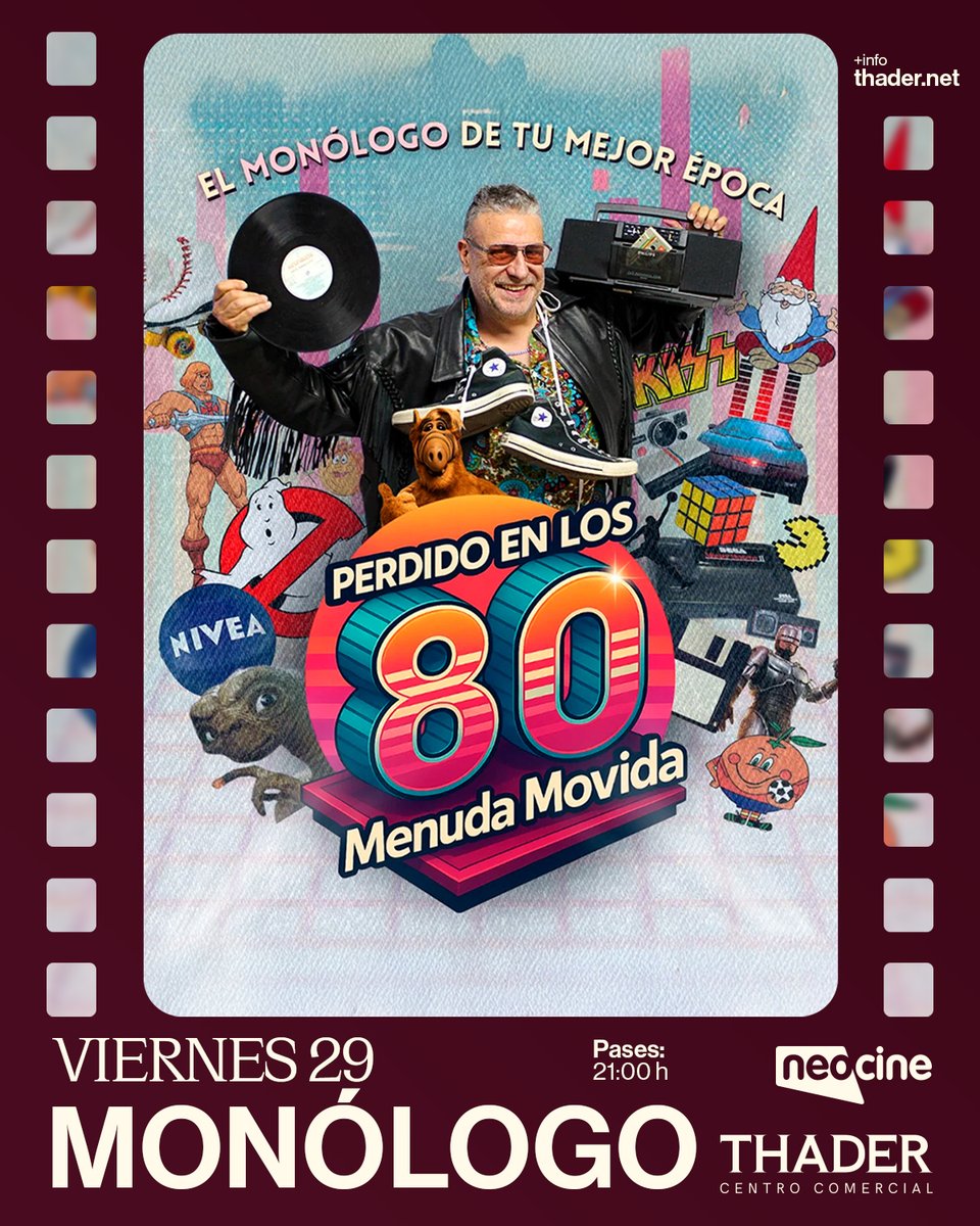 CCTHADER's tweet photo. 🎥 ESTRENAZOS en @circuitoneocine Thader 📍🧡

🎤 HOY a las 21:00 👉Perdido en los 80: Menuda Movida

🍿 Estrenos: Shrek (25º Aniversario), Saliendo del Nido, El Drama, Corredora, El Señor de los Anillos: El Retorno del Rey, Gleak.

Cartelera y entradas en nuestra web. https://t.co/qpYXlwlLW5