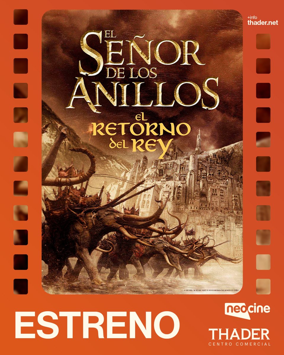 CCTHADER's tweet photo. 🎥 ESTRENAZOS en @circuitoneocine Thader 📍🧡

🎤 HOY a las 21:00 👉Perdido en los 80: Menuda Movida

🍿 Estrenos: Shrek (25º Aniversario), Saliendo del Nido, El Drama, Corredora, El Señor de los Anillos: El Retorno del Rey, Gleak.

Cartelera y entradas en nuestra web. https://t.co/qpYXlwlLW5