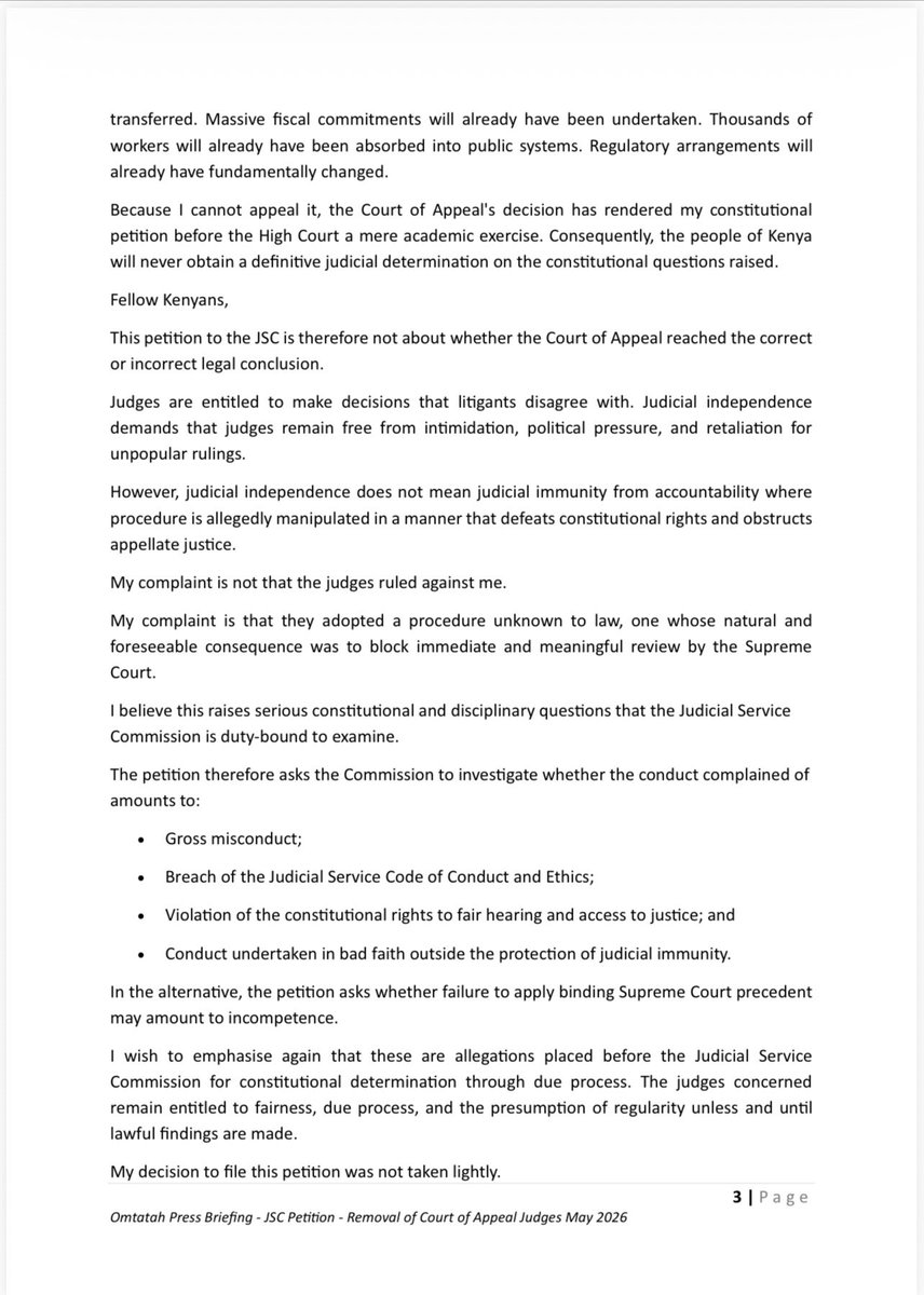 Okiya Omtatah Okoiti tweet media