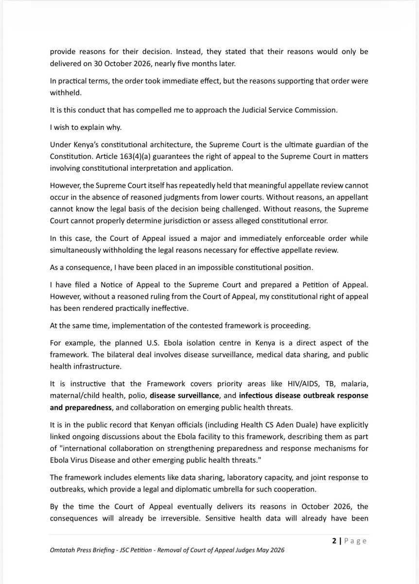 Okiya Omtatah Okoiti tweet media