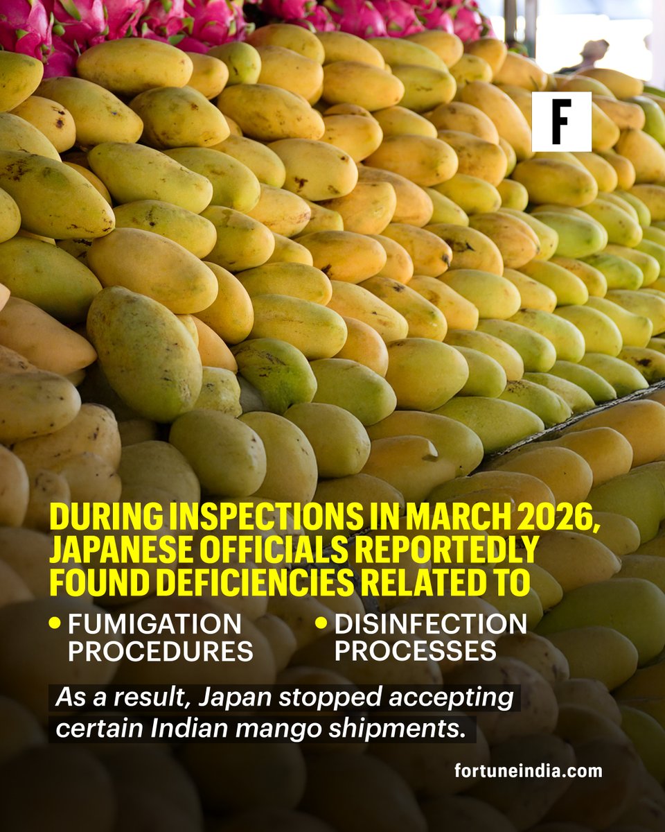 PART 1/2] 🚨 Japan has suspended Indian mango imports for the
