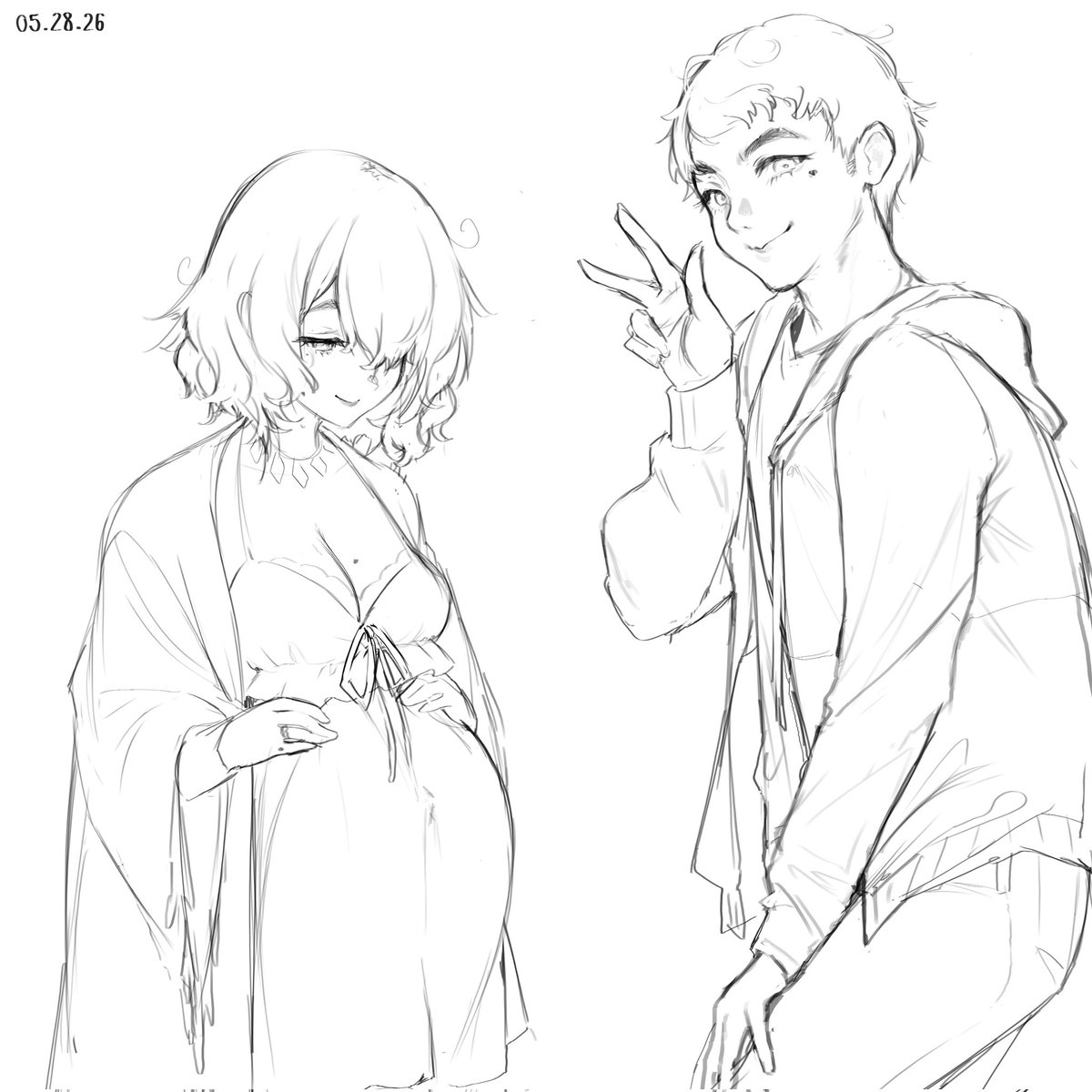 kasurosee's tweet photo. I drew this moment because it still feels surreal that in just a few days, our family will grow 🥺🤍
we’re so excited for your arrival https://t.co/KV0M4OP4pY