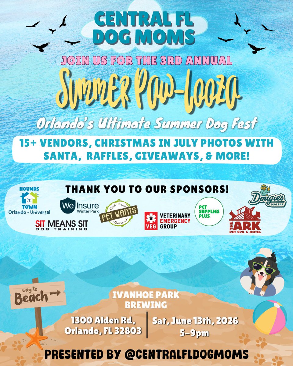 GoodPetsFoods's tweet photo. We hope to see you all on Saturday, June 13th!
We are excited once again to be vendors at this event.
Stop by the Good Pets Foods tent for free samples, stock up on your dog's favorite chews and say hi to Patrick! 🐾🐕
📍 Hosted by Central FL Dog Moms at Ivanhoe Park Brewing Company
