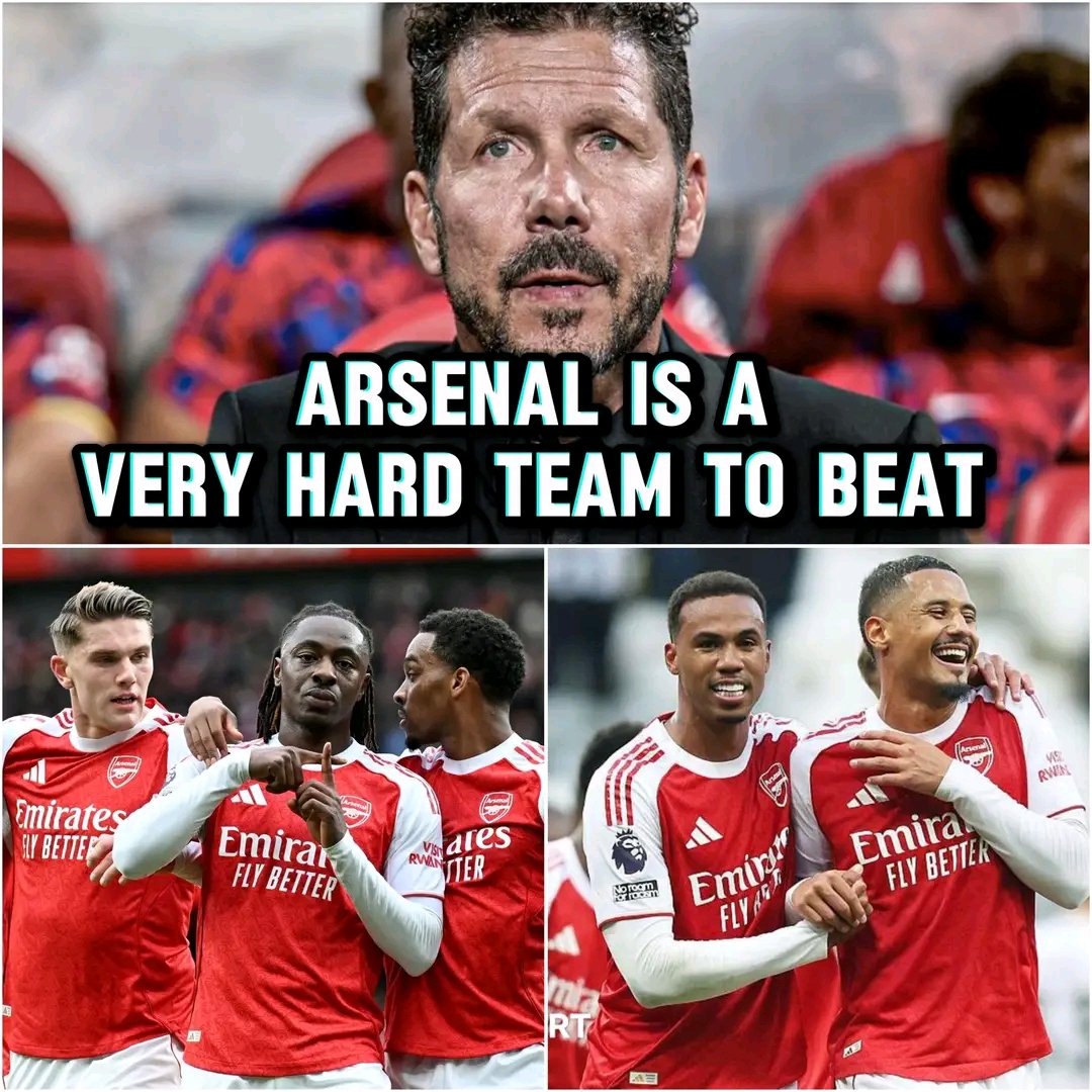 AnythingArs_'s tweet photo. 🗣️ Diego Simeone says Arsenal are one of the hardest teams to beat in Europe.

“Arsenal look easy to beat when you watch them on television or analyse them on paper. But when you face them inside the stadium, it feels like they have more players on the pitch. At one point, I even counted them to make sure… and they were still only 11.”

Simeone’s comments perfectly capture what makes Mikel Arteta’s Arsenal so difficult to play against. Their organisation, pressing intensity, movement off the ball, and positional discipline often overwhelm opponents, making it seem like they are everywhere at once.

Under Mikel Arteta, Arsenal have become one of the most tactically demanding teams in Europe. Every player presses aggressively, tracks back, and rotates positions constantly, while the team’s structure allows them to dominate possession and suffocate opponents without the ball.

Simeone, known for building highly organised and disciplined teams himself, rarely hands out praise lightly. For a manager with his defensive reputation to admit Arsenal made it feel like there were “more players on the pitch” says everything about the level Arteta’s side have reached.❤️💯