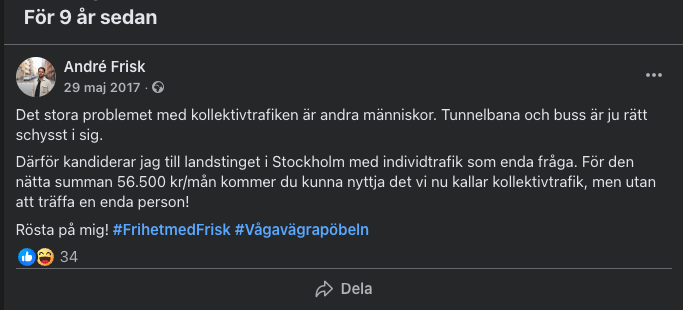 Andrefrisk's tweet photo. Undrar varför inte Tidö återanvänder mina gamla policyförslag kring kollektivtrafiken. https://t.co/aKxK8PSJCG