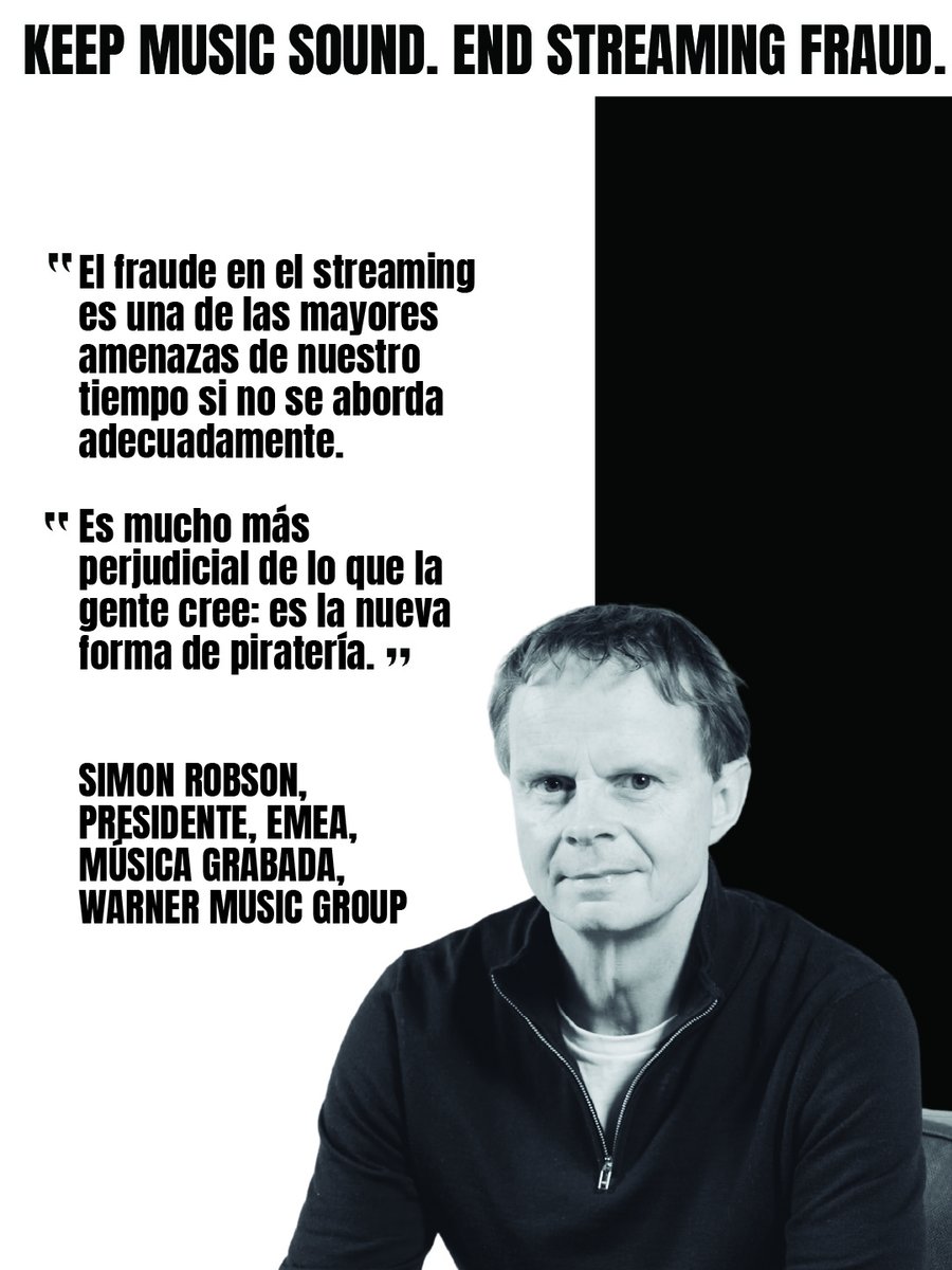 Amprofon's tweet photo. Simon Robson, Presidente de Música Grabada para EMEA en Warner Music Group, sobre porqué debemos combatir el fraude de streaming

#endstreamingfraud

@IFPI_org @ifpilatam https://t.co/Q7iND4btj0