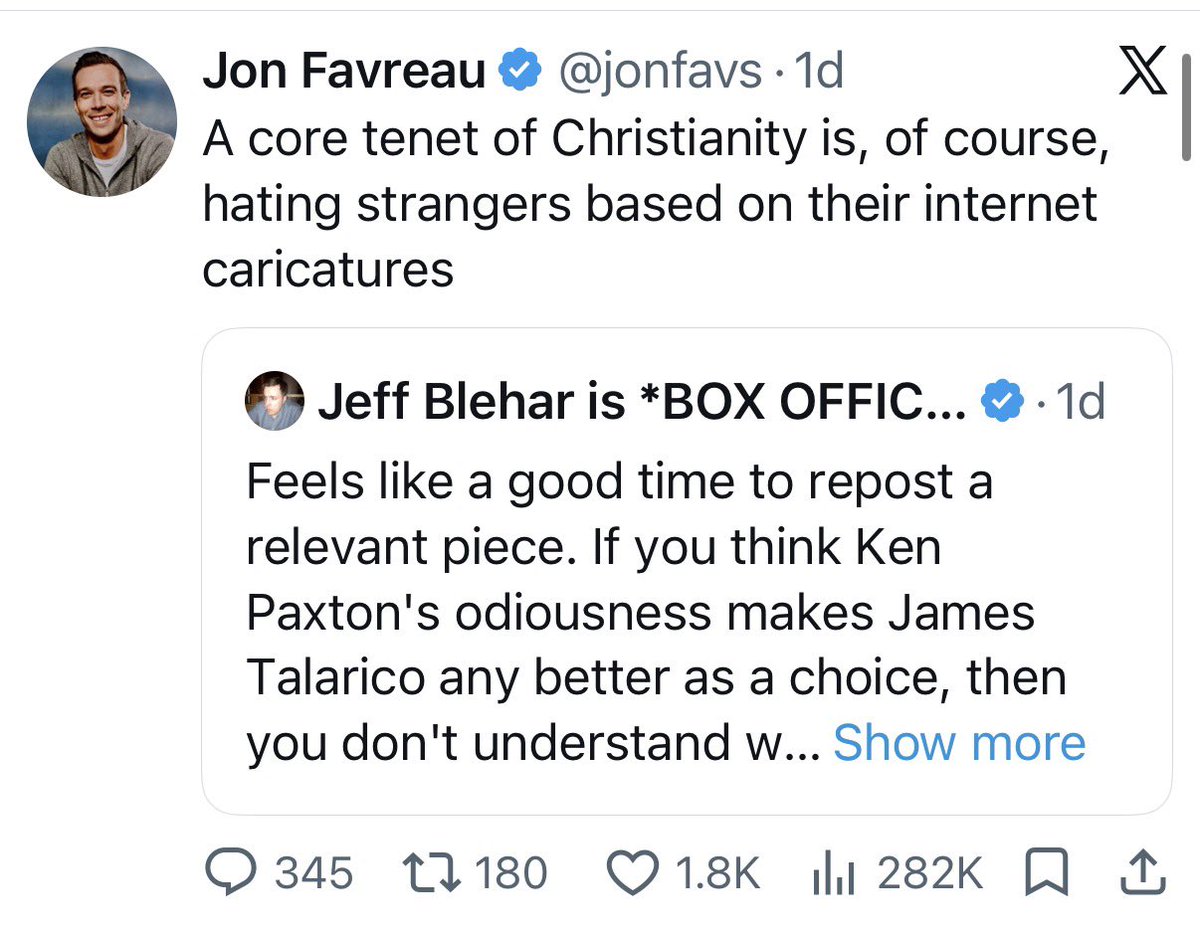jonfavs's tweet photo. This was my single tweet, which does not refer to you as mindless or a thug, because I believe neither of those things: https://t.co/ChuiKOL4CW
