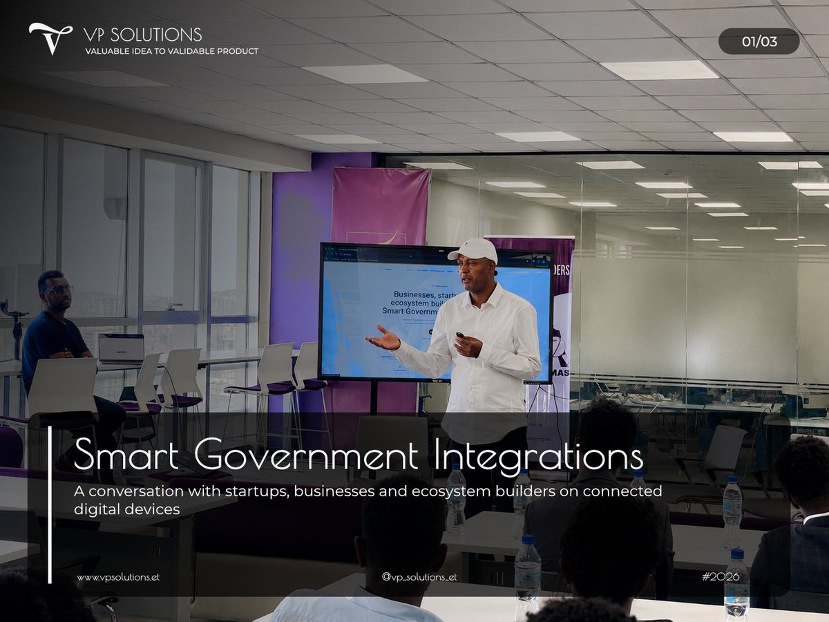 vp_solutions_et's tweet photo. We joined a session organized by the @USalumnieth to share insights with startups and businesses on today’s business arena.

VP Solutions also presented GovSys, our project with @NunaEthiopia , focused on smart government integrations.

#GovSys #VPSolutions https://t.co/Xx1rbQJagB
